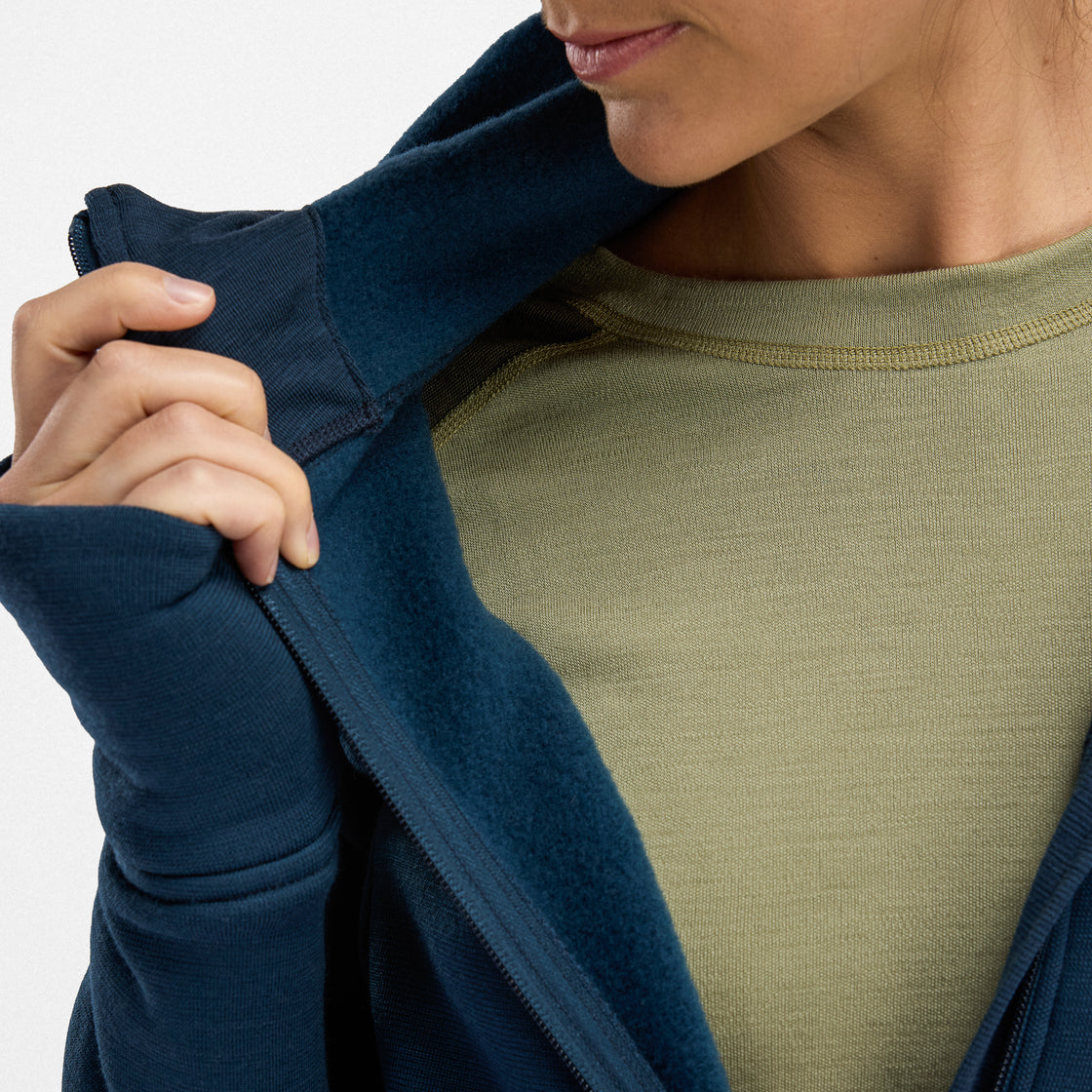 Merino Fleecewool Hooded Jacket Women