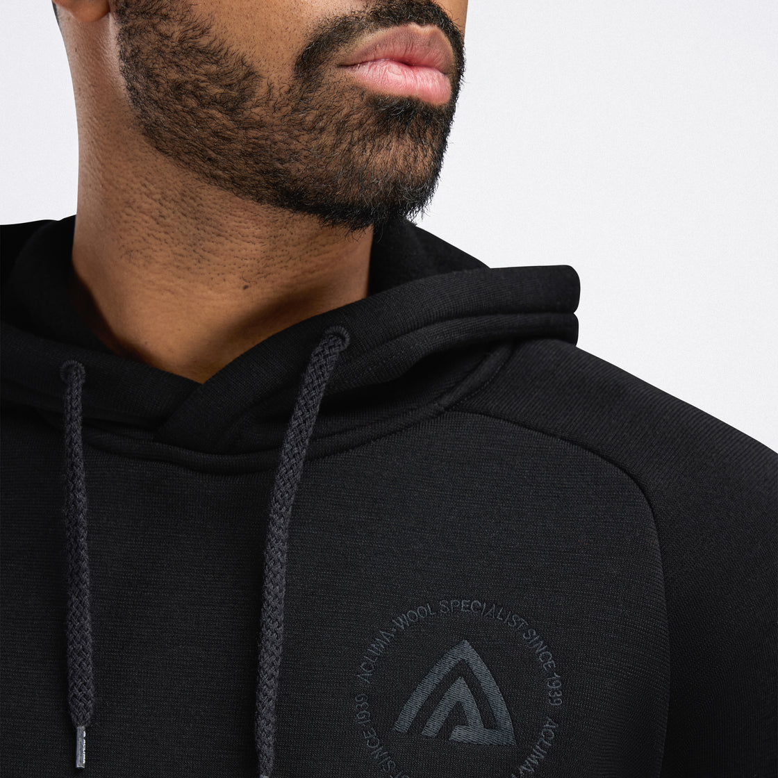 Merino fleece wool hoodie men
