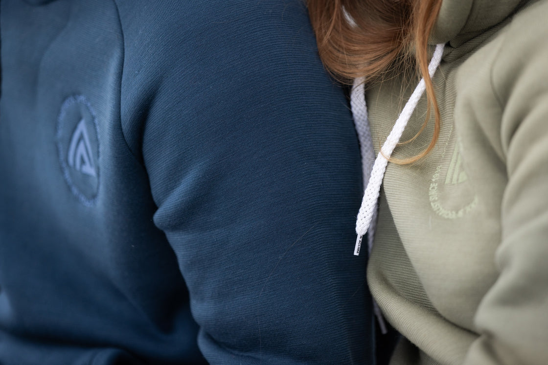 Merino fleece wool hoodie men