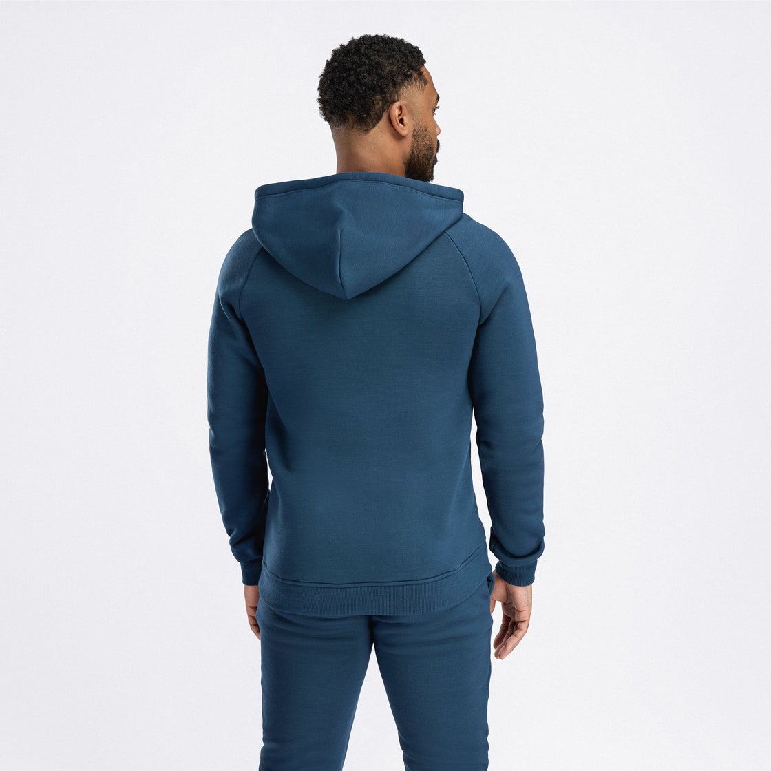 Merino fleece wool hoodie men