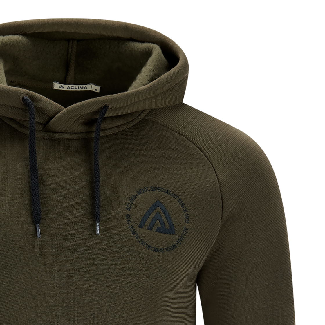 Merino fleece wool hoodie men