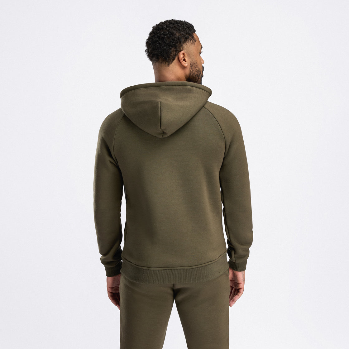 Merino fleece wool hoodie men