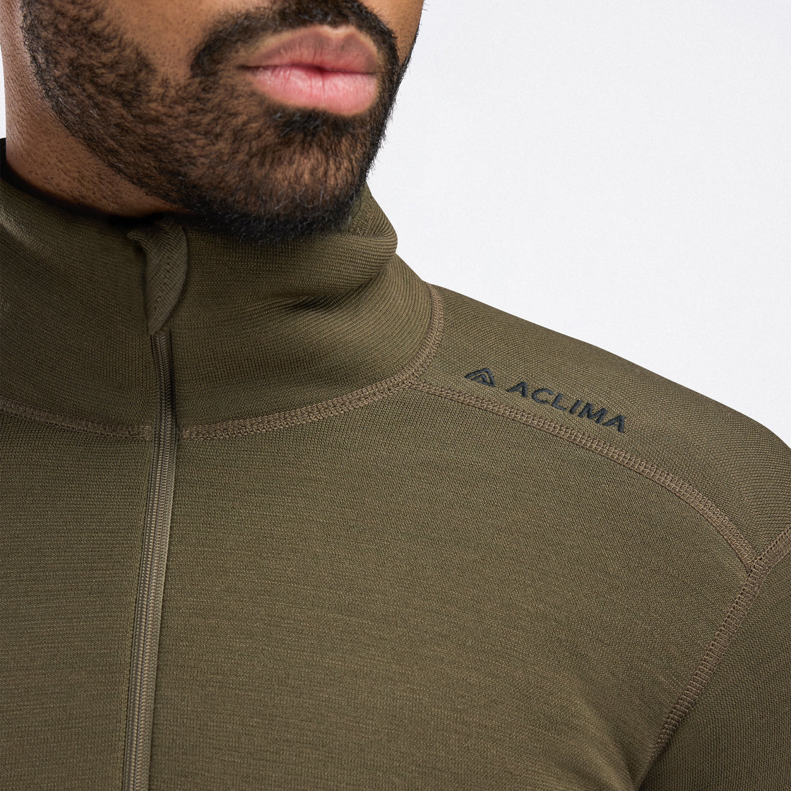 Merino Fleecewool Polo Zip Mens