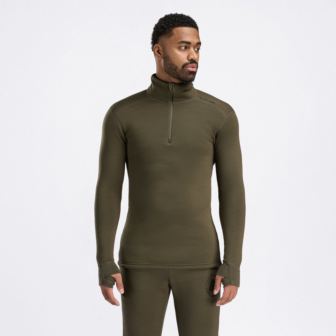 Merino Fleecewool Polo Zip Mens