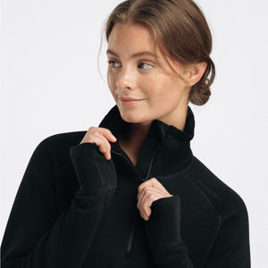 Merino Fleecewool Polo Zip Womens