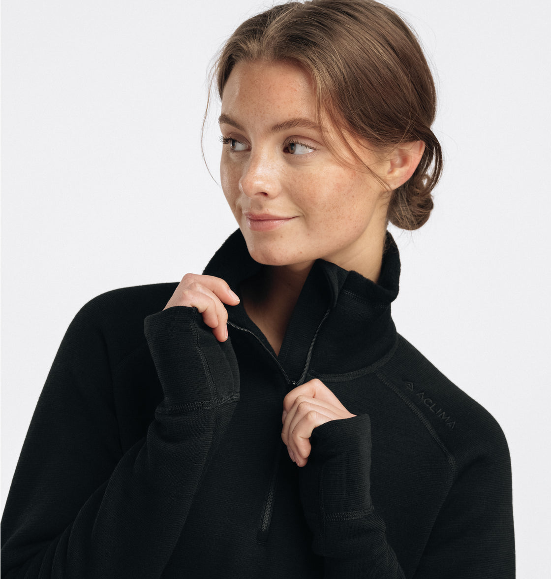 Merino Fleecewool Polo Zip Womens