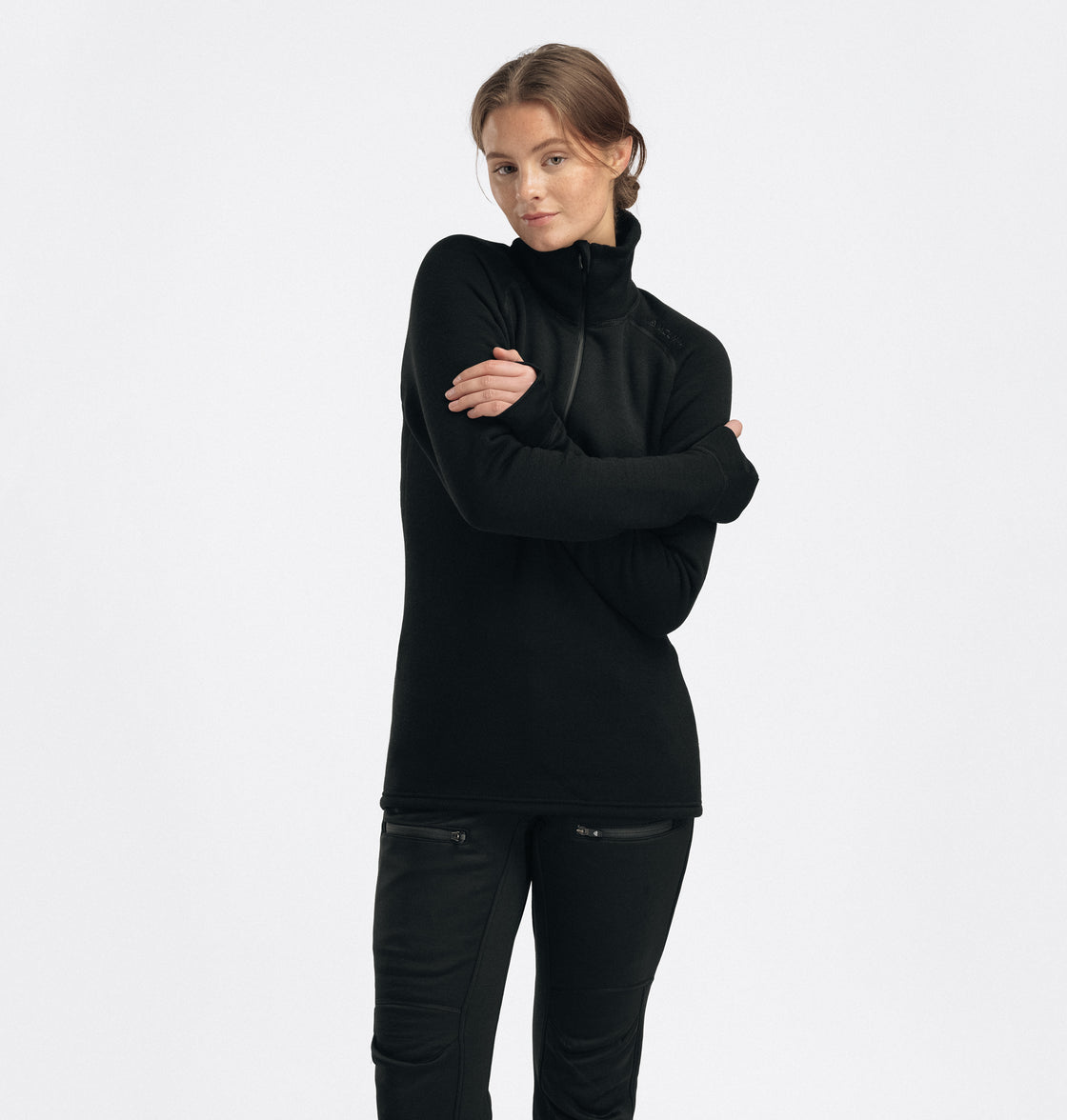 Merino Fleecewool Polo Zip Womens