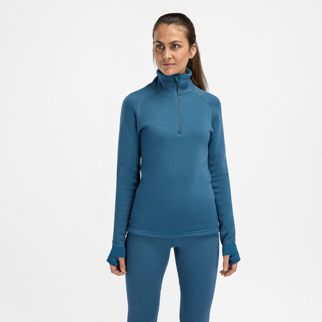 Merino Fleecewool Polo Zip Womens
