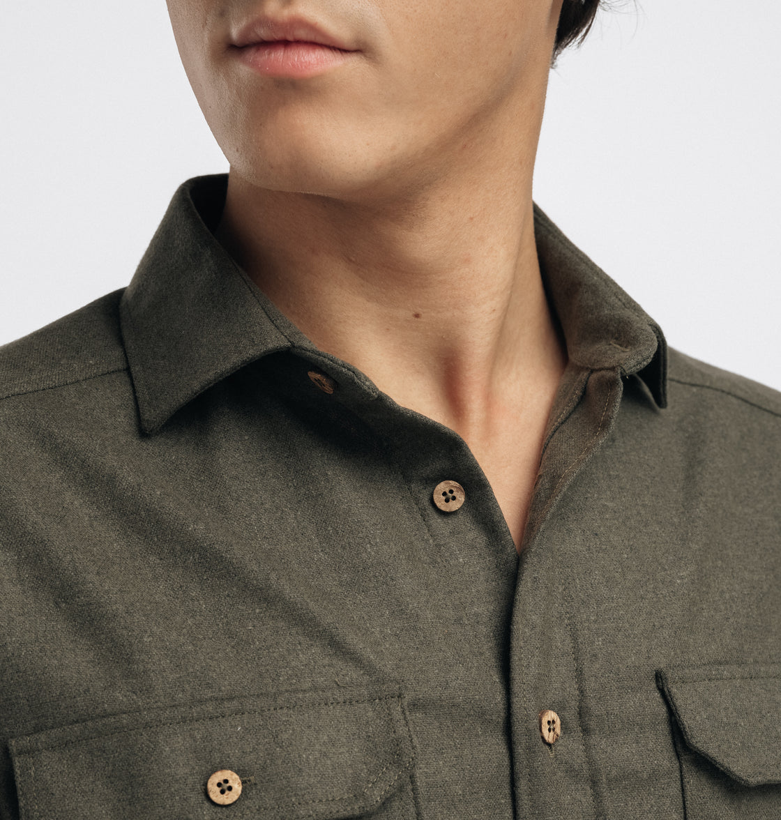 Reborn Wool Shirt Mens