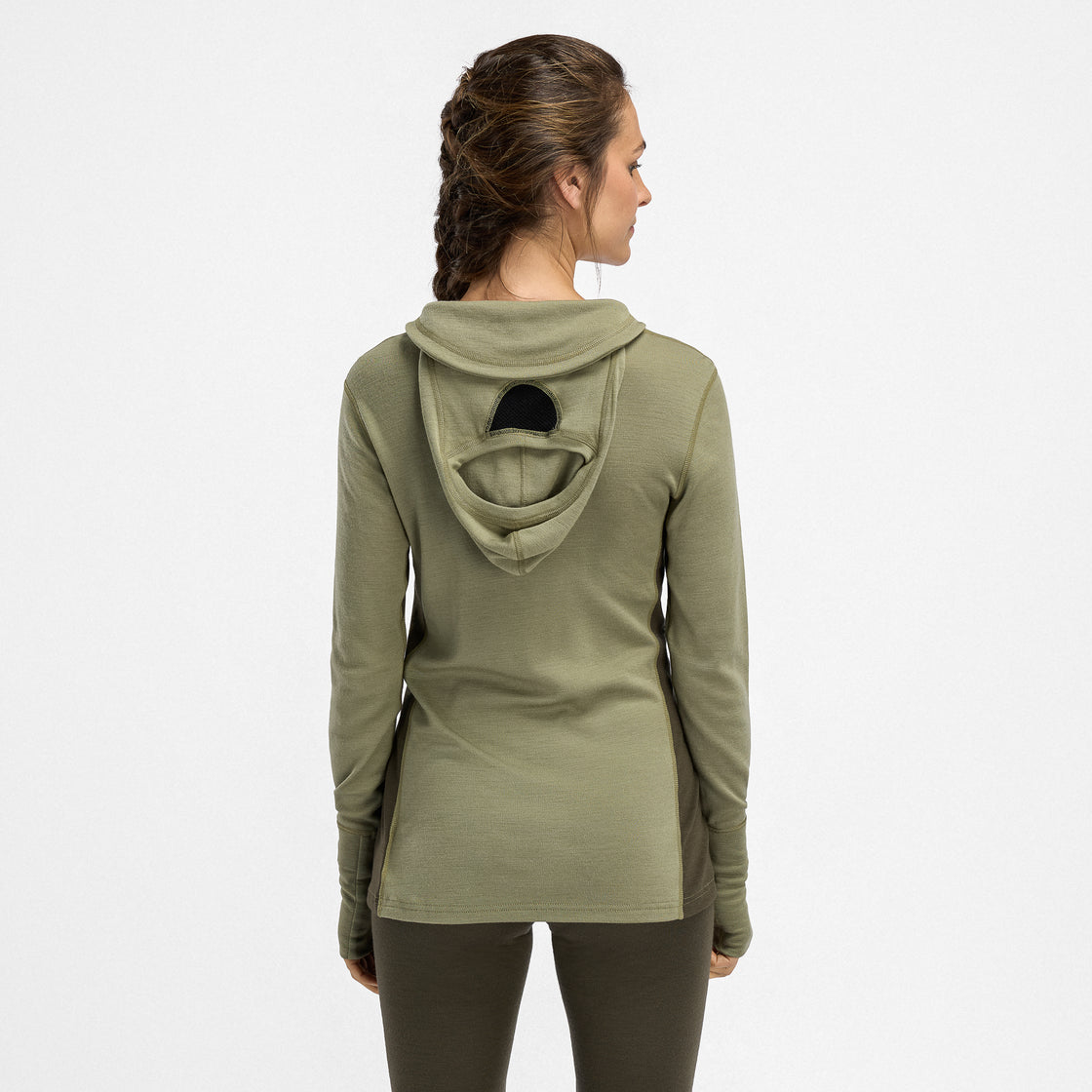 Pull chaud à capuche en laine avec zip ♀
