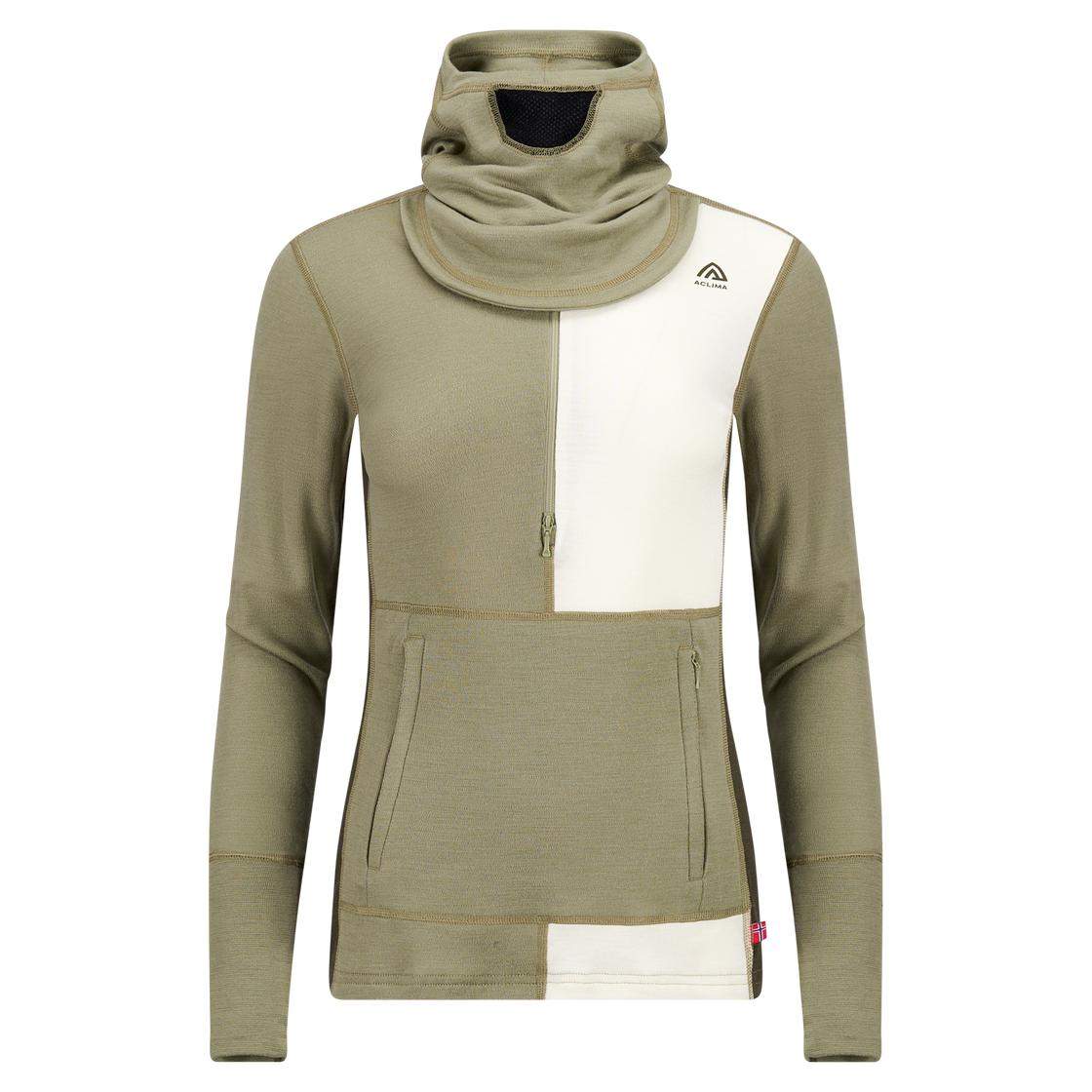Pull chaud à capuche en laine avec zip ♀