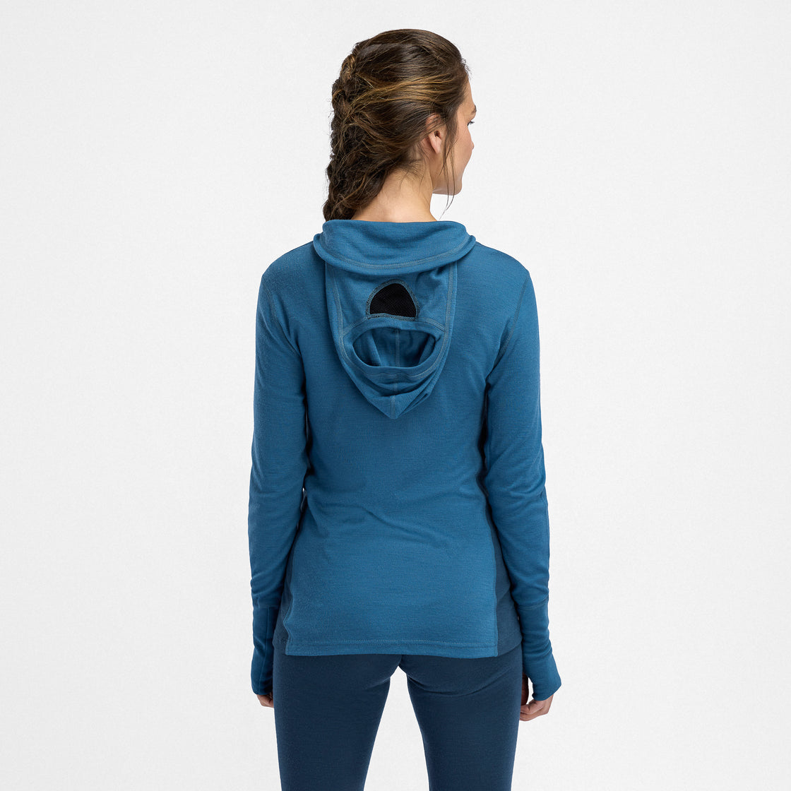 Pull chaud à capuche en laine avec zip ♀