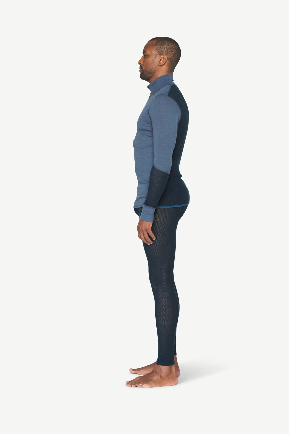 Merino Wool Mesh Half Zip Neck ♂ 190
