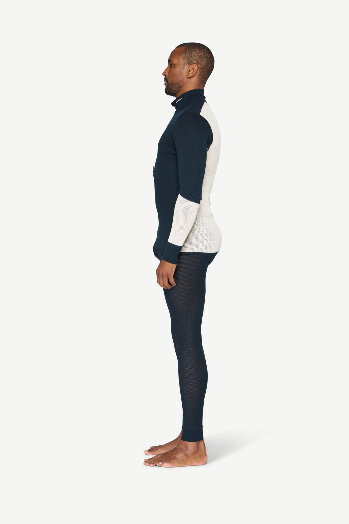 Merino Wool Mesh Half Zip Neck ♂ 190