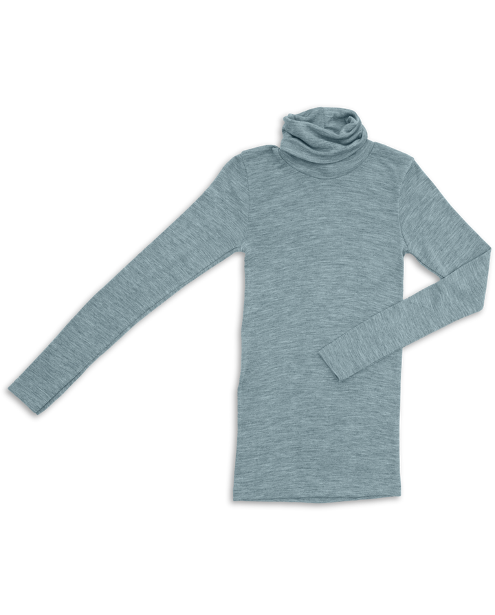 Engel Natur Damen Leggings - KbT Merinowolle & Seide Bergblau