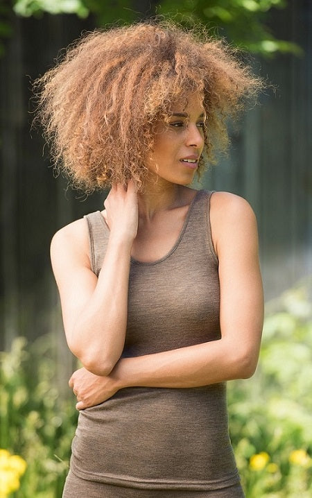 Maillot de corps en soie mérinos pour femme - Main Image