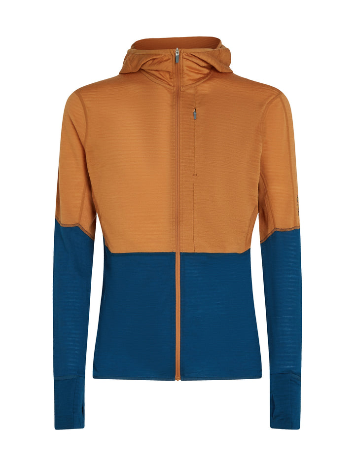 Pull technique à capuche en laine mérinos homme, Resist marron SIMOND Pull technique à capuche en laine mérinos homme, Resist marron SIMOND