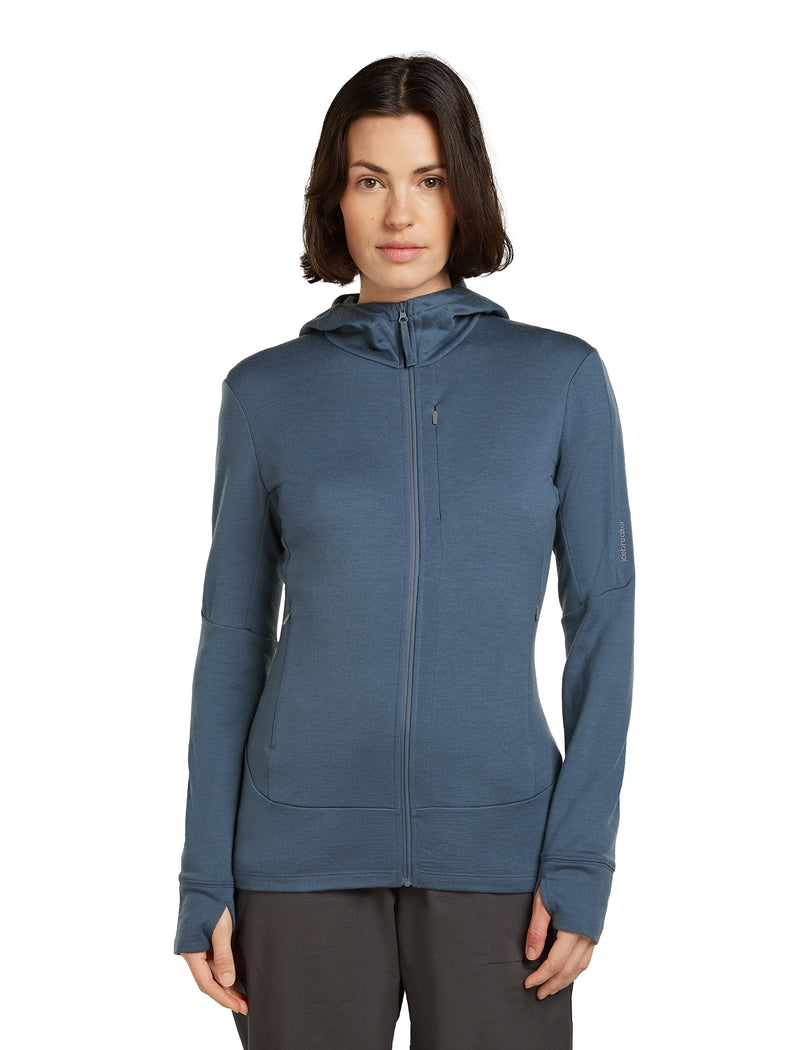 Mid Layer Icebreaker Merino Quantum Ii Kapuzenjacke Damen Quantum