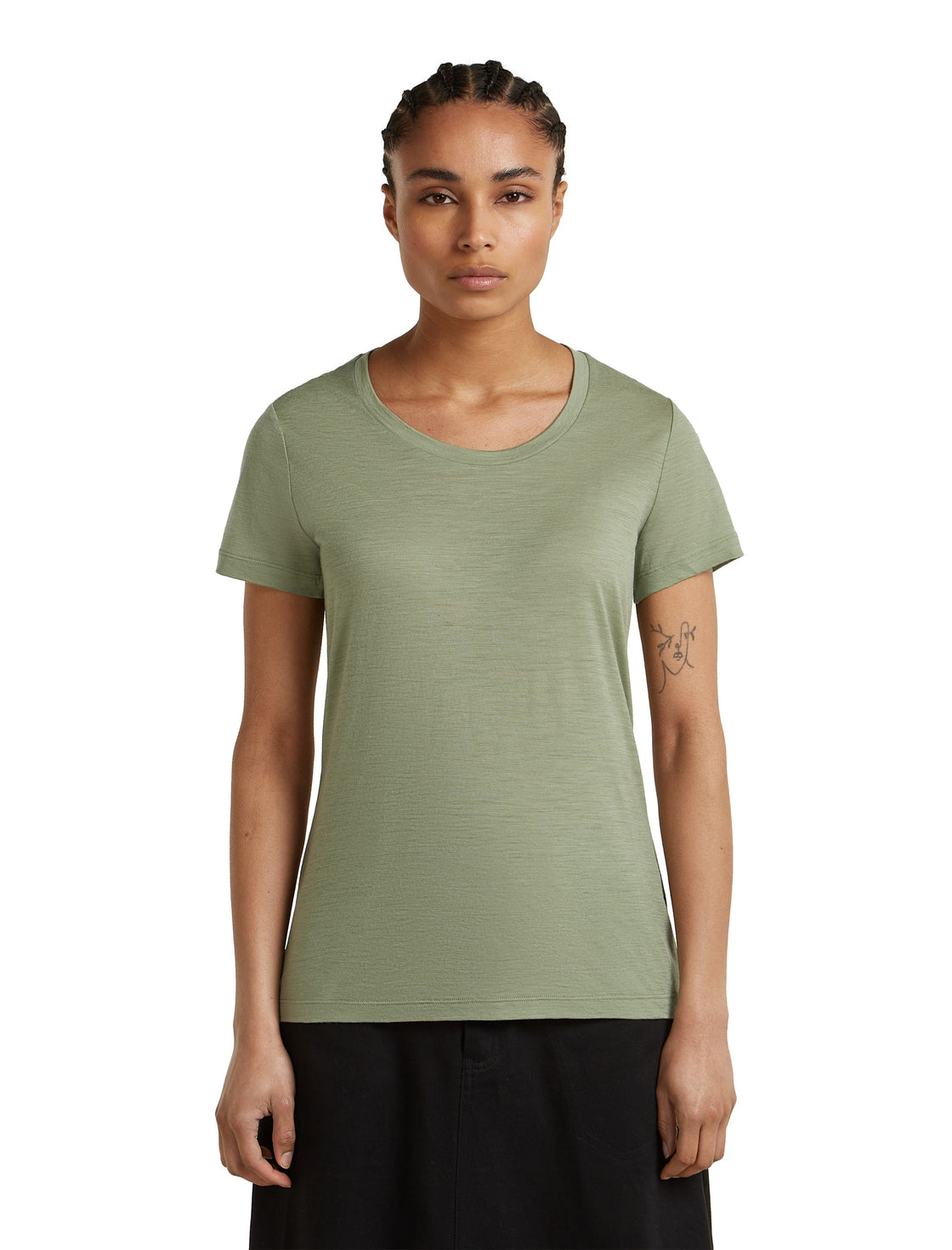 Tech Merino Scoop Tee Icebreaker Logo Réflexions ♀