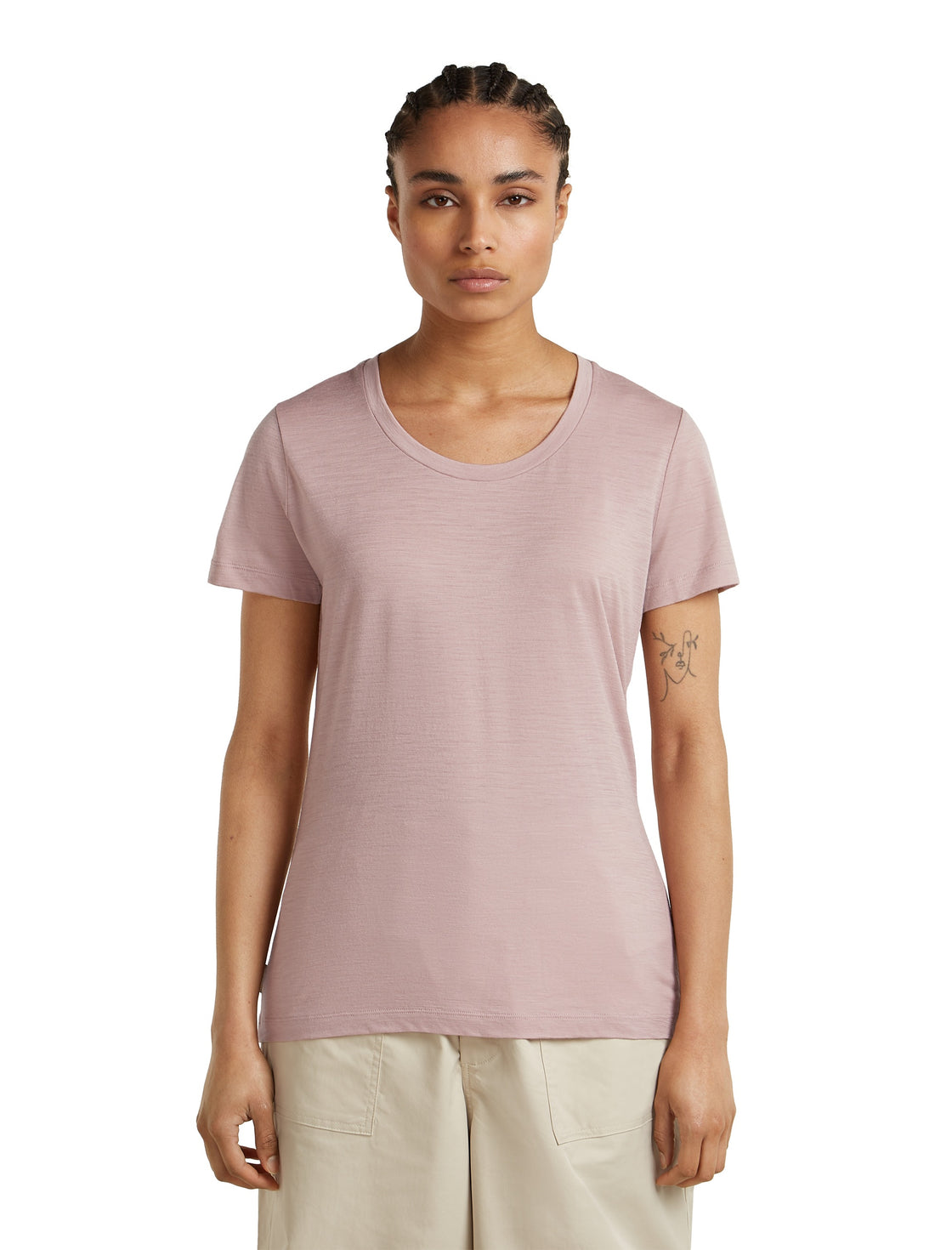 Tech Merino Scoop Tee Icebreaker Logo Réflexions ♀