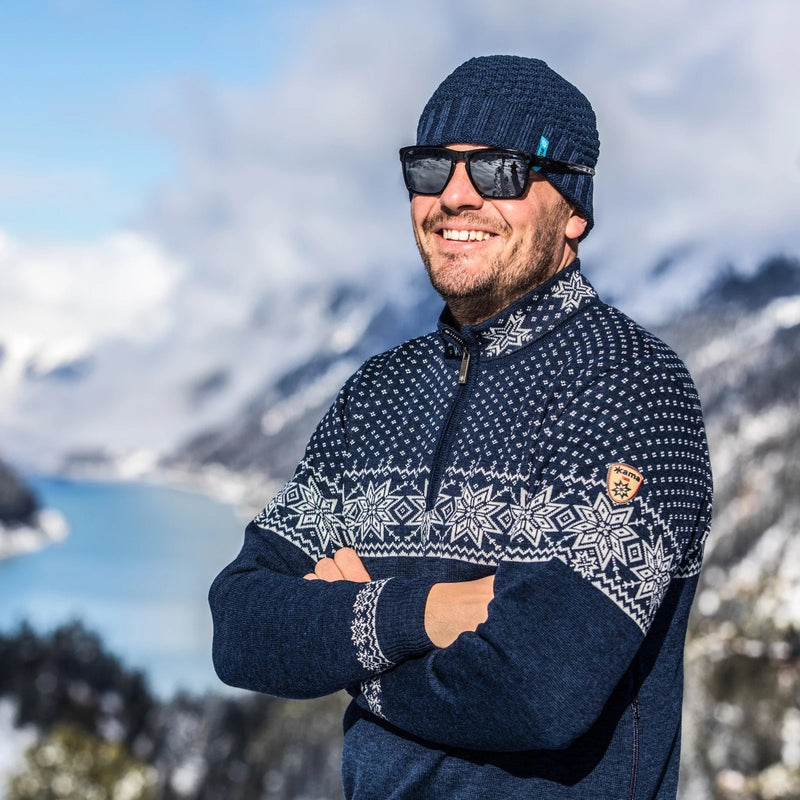 Kama Norweger Windstopper Pullover aus Merinowolle –