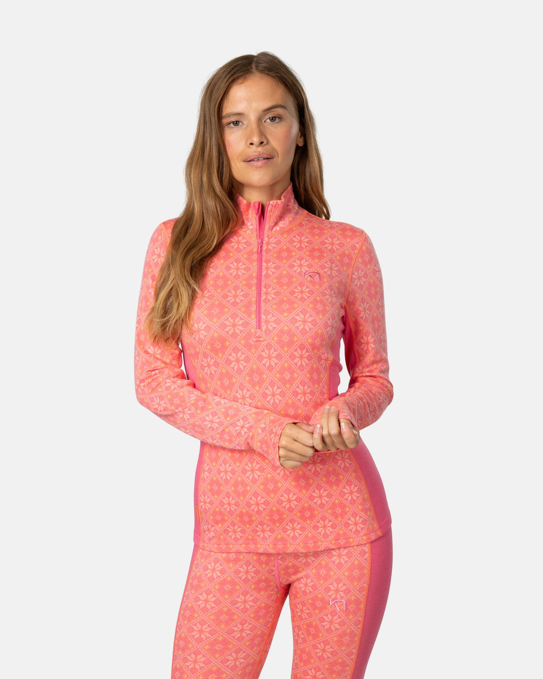 Rose Merino Long Sleeve Half Zip 240 ♀