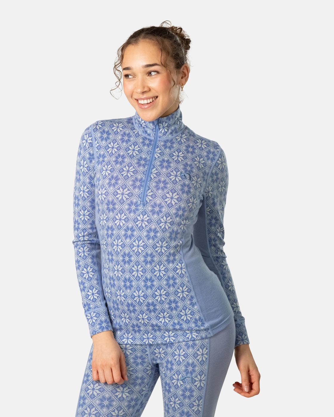 Rose Merino Long Sleeve Half Zip 240 ♀