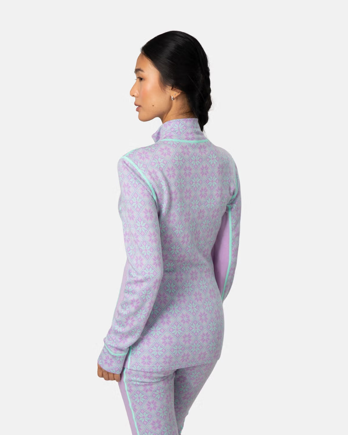 Rose Merino Long Sleeve Half Zip 240 ♀