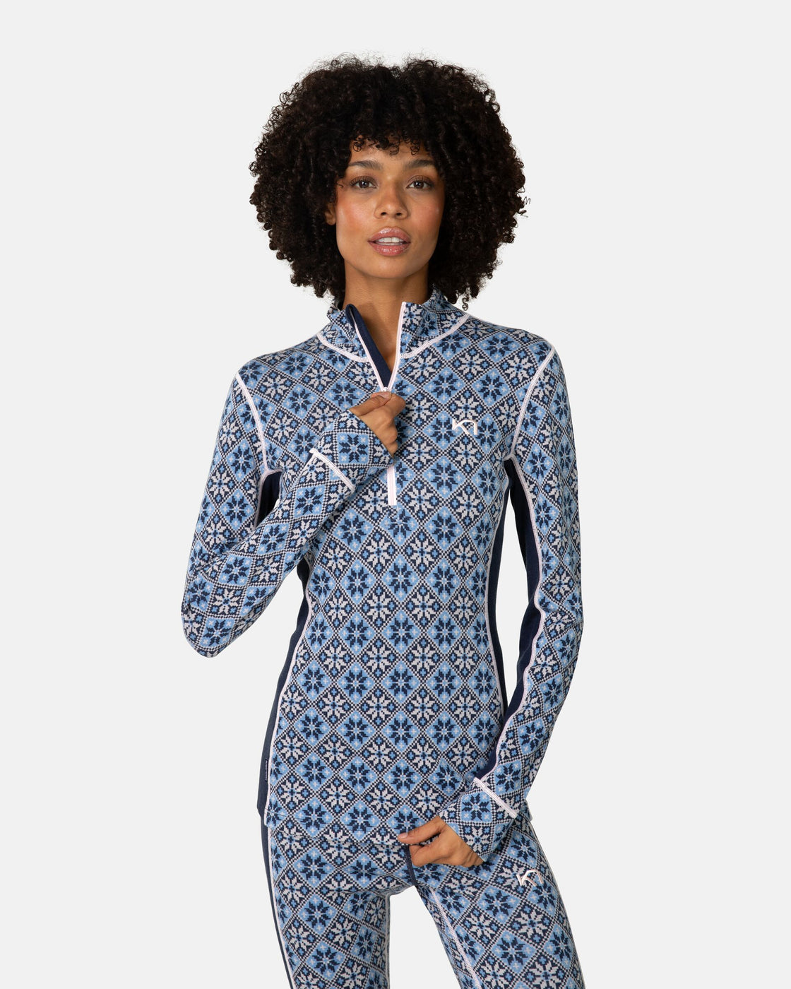 Rose Merino Long Sleeve Half Zip 240 ♀