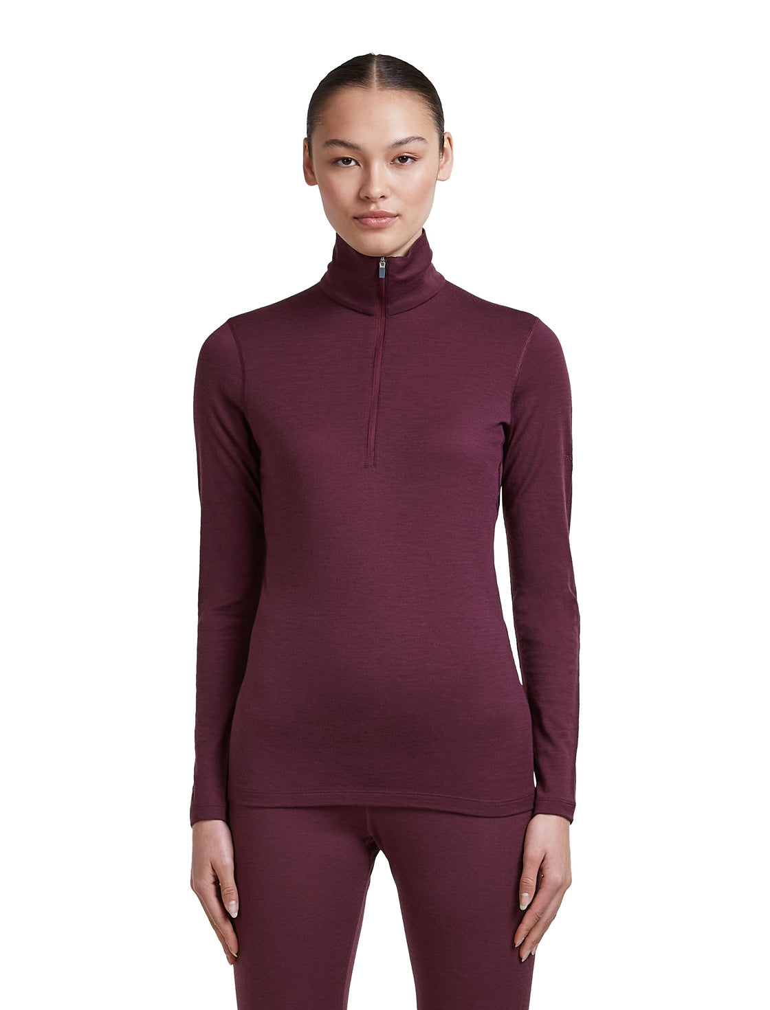 Oasis Merino Long Sleeve Damen Zip 200