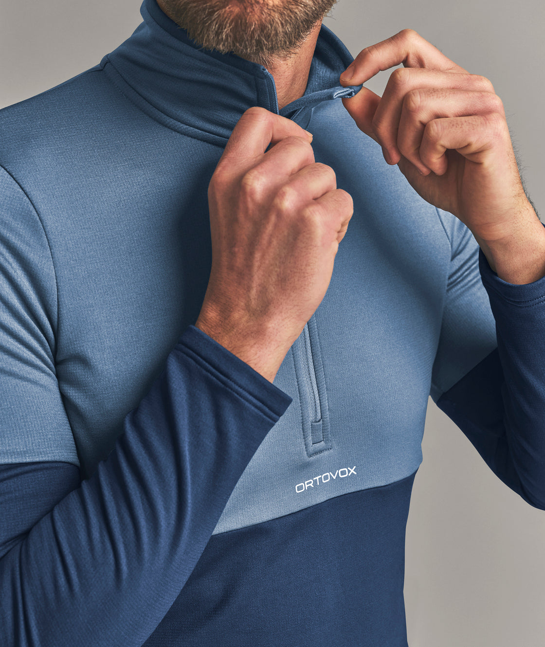 Polaire Mérinos Légère Col Zippé Homme