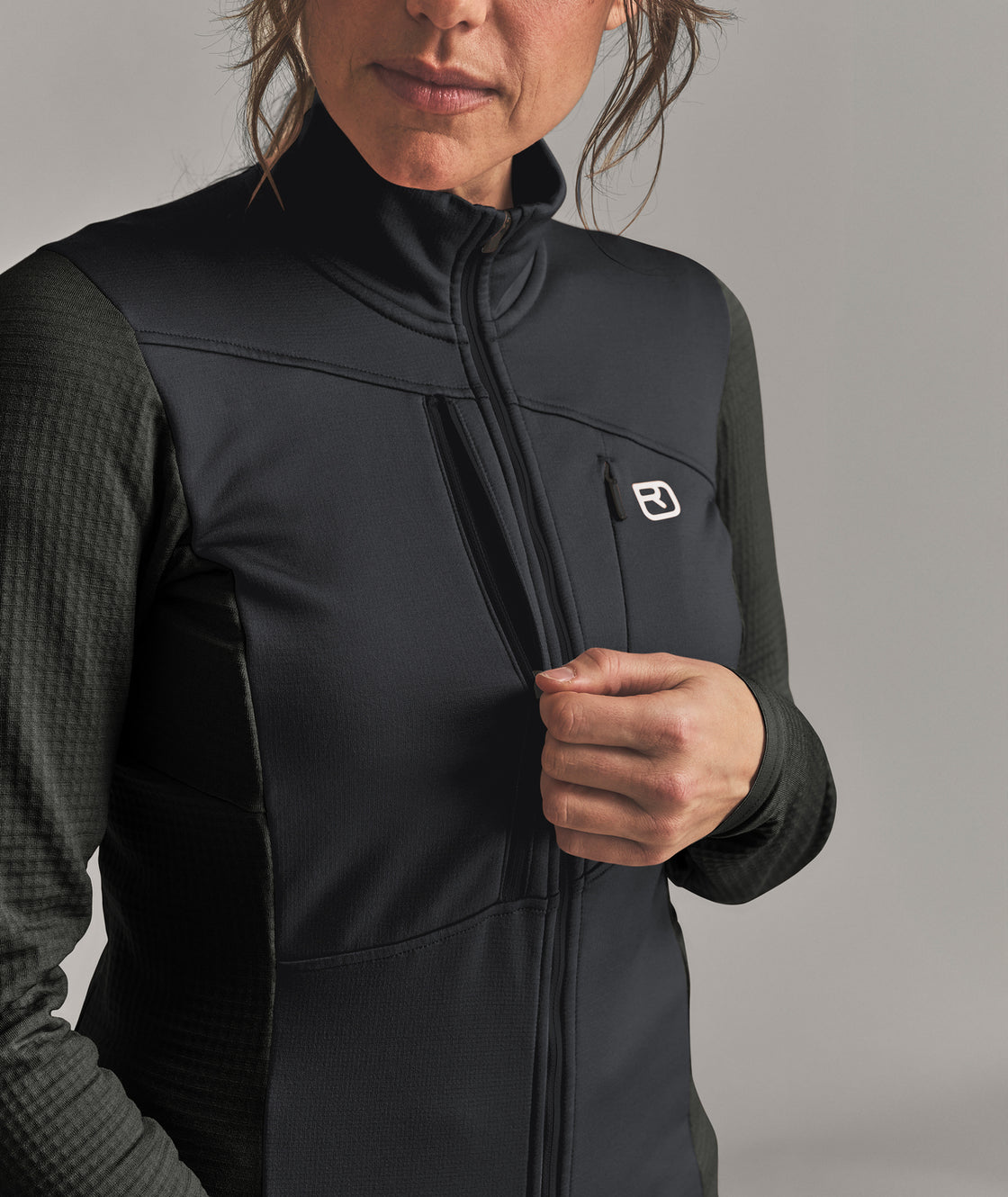 Merino Fleece Grid Jacket Women