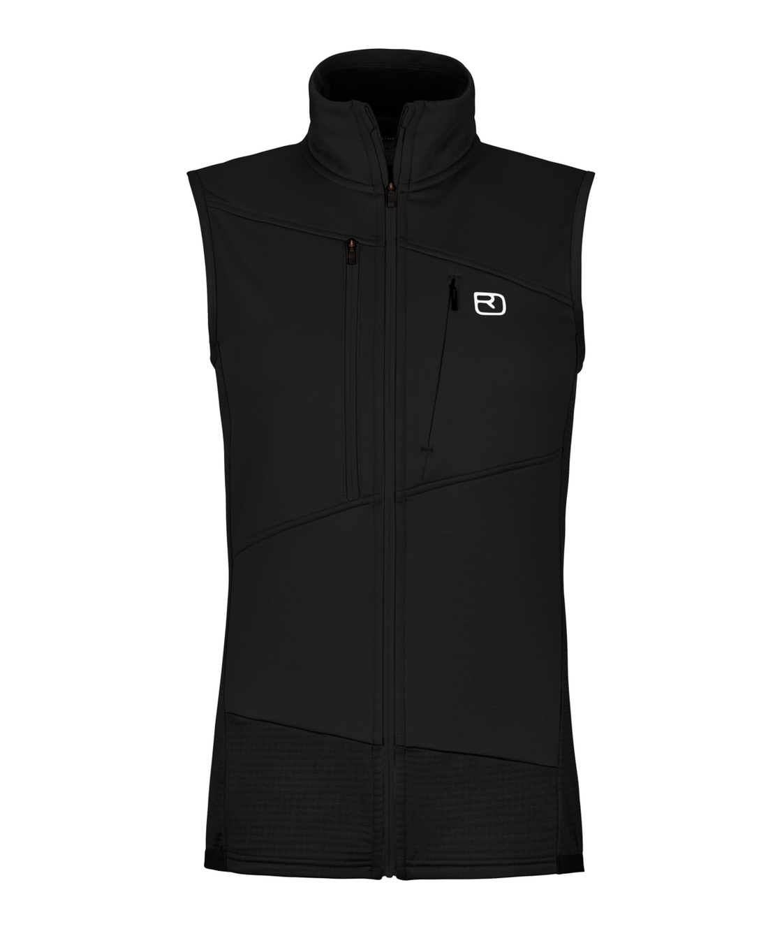 Merino Fleece Grid Weste Damen