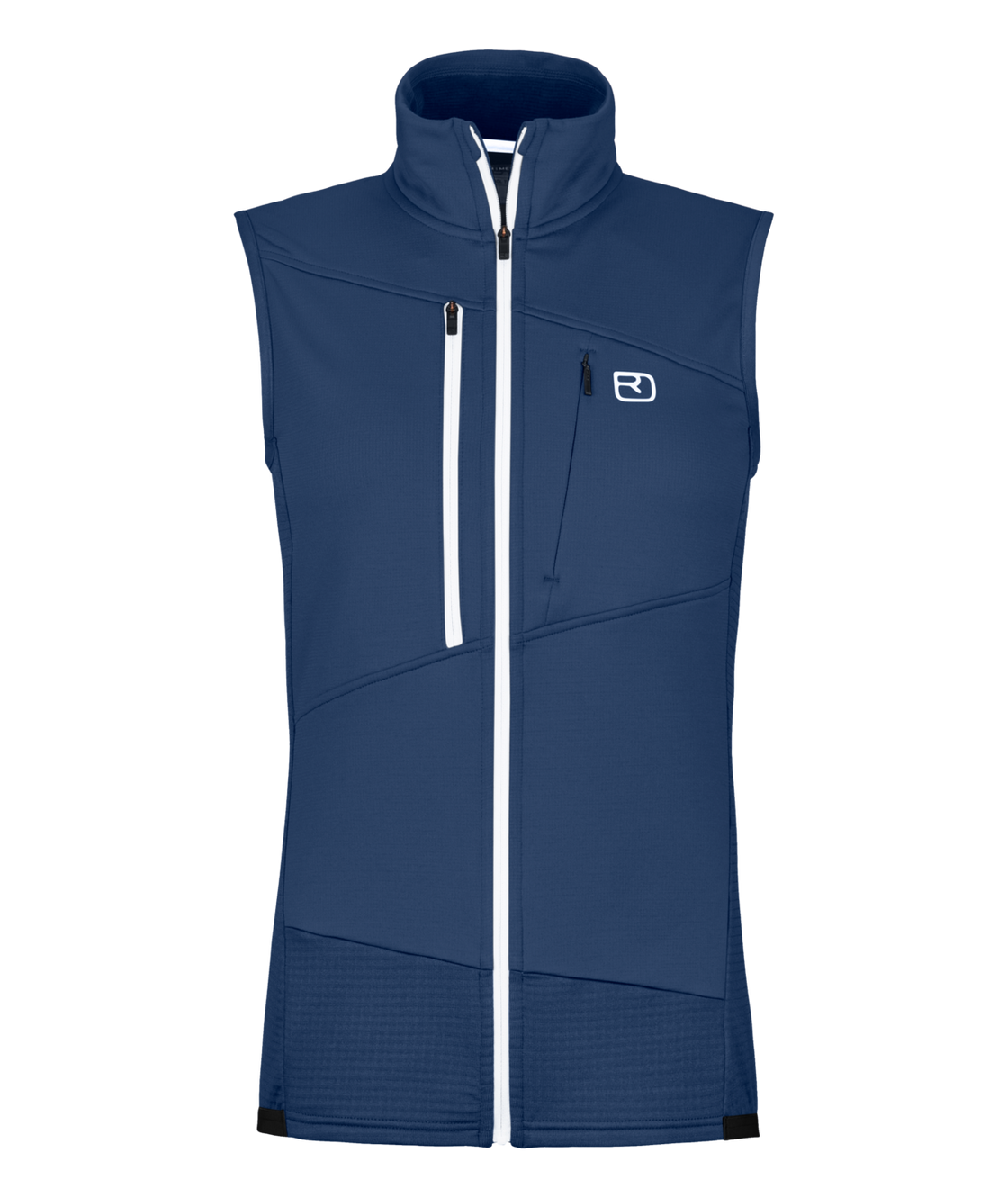 Merino Fleece Grid Weste Damen