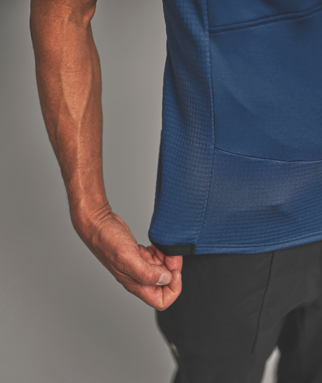 Merino Fleece Grid Weste Herren