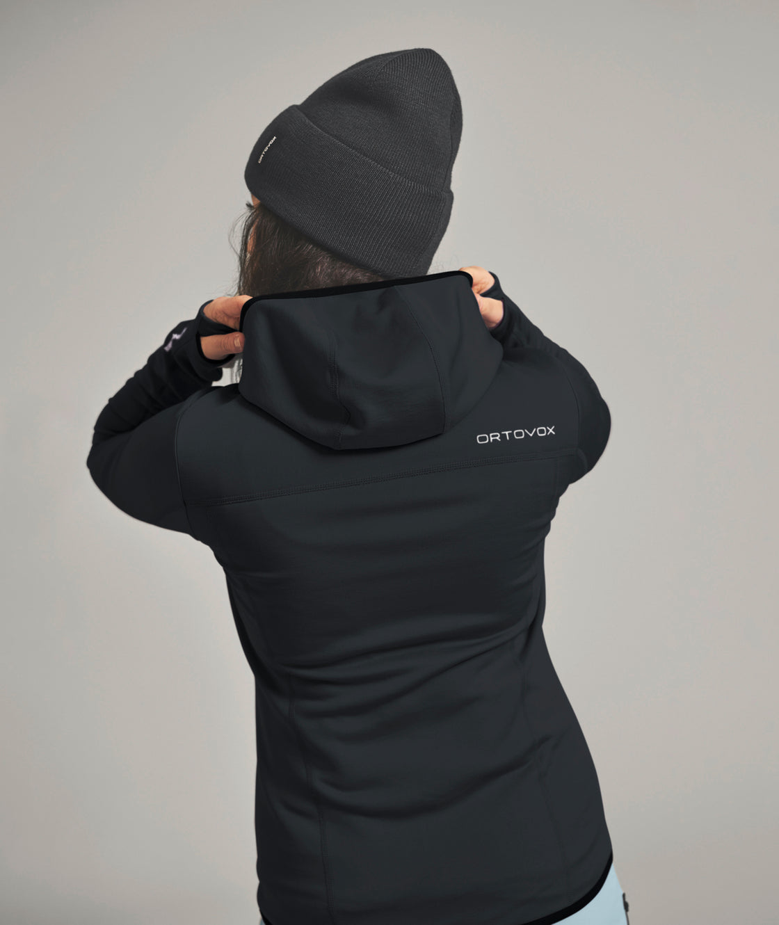 Sweat à capuche polaire mérinos femme