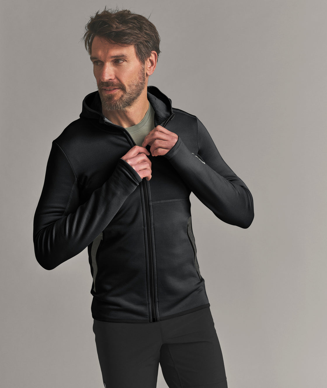 Sweat à capuche en polaire mérinos pour hommes