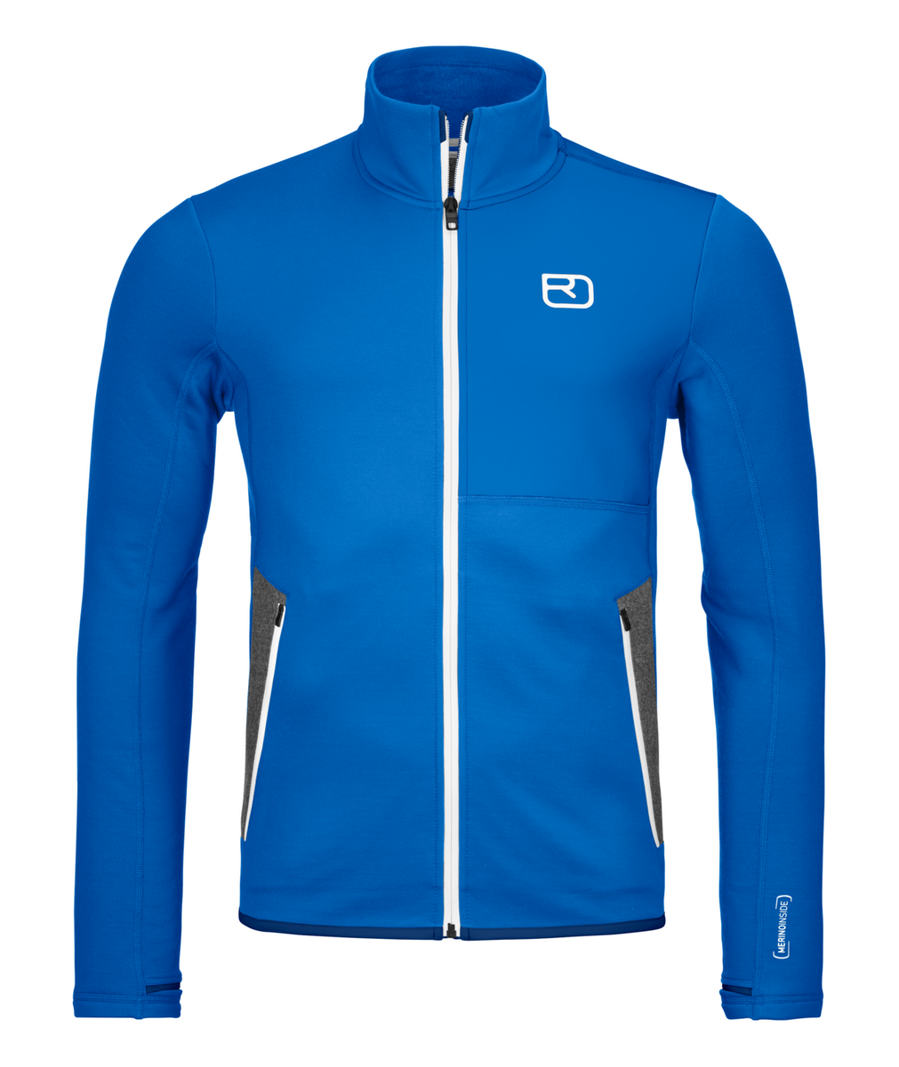 Veste Alpinisme Homme Polaire - Gris - Col Montant - Fermeture Éclair