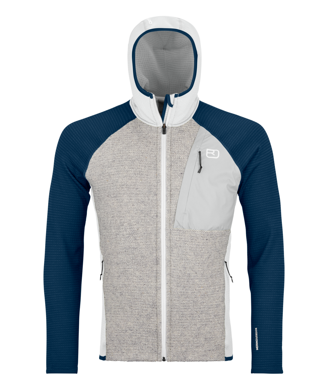 Merino Fleece Grid Plus Knit Hoody Men