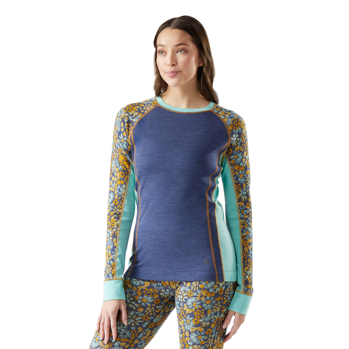 Smartwool Women’s Thermal Merino Base Layer Colorblock Crew – Merino ...